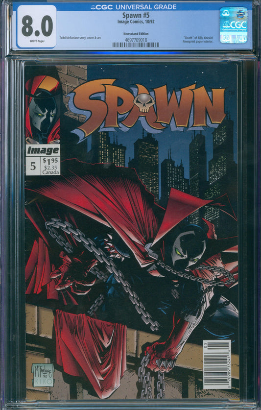 Spawn #5 CGC 8.0 - Newsstand Edition
