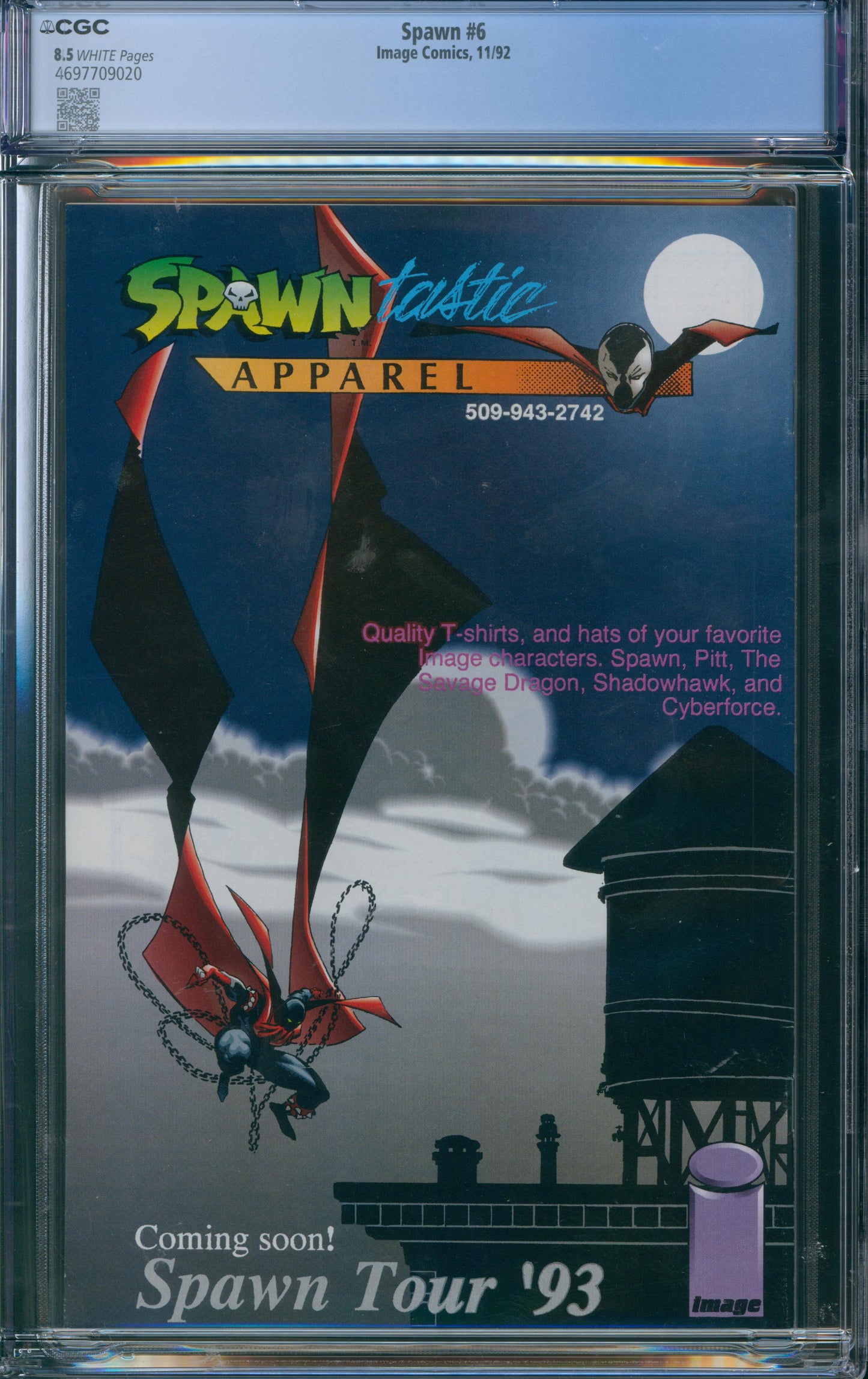 Spawn #6 CGC 8.5 - 1st Appearance of Overt-kill