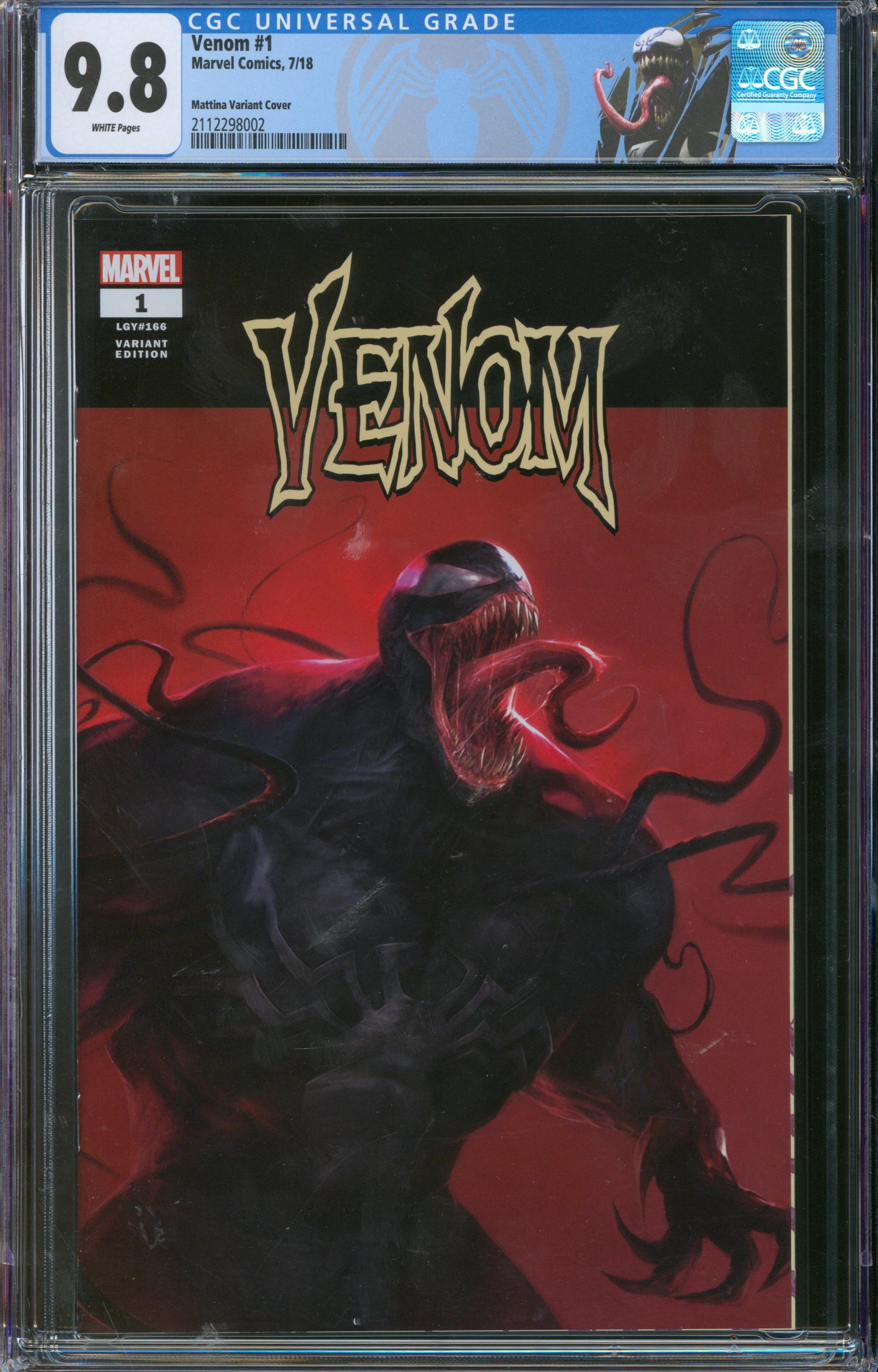 Venom #1 CGC 9.8 Mattina Variant Cover