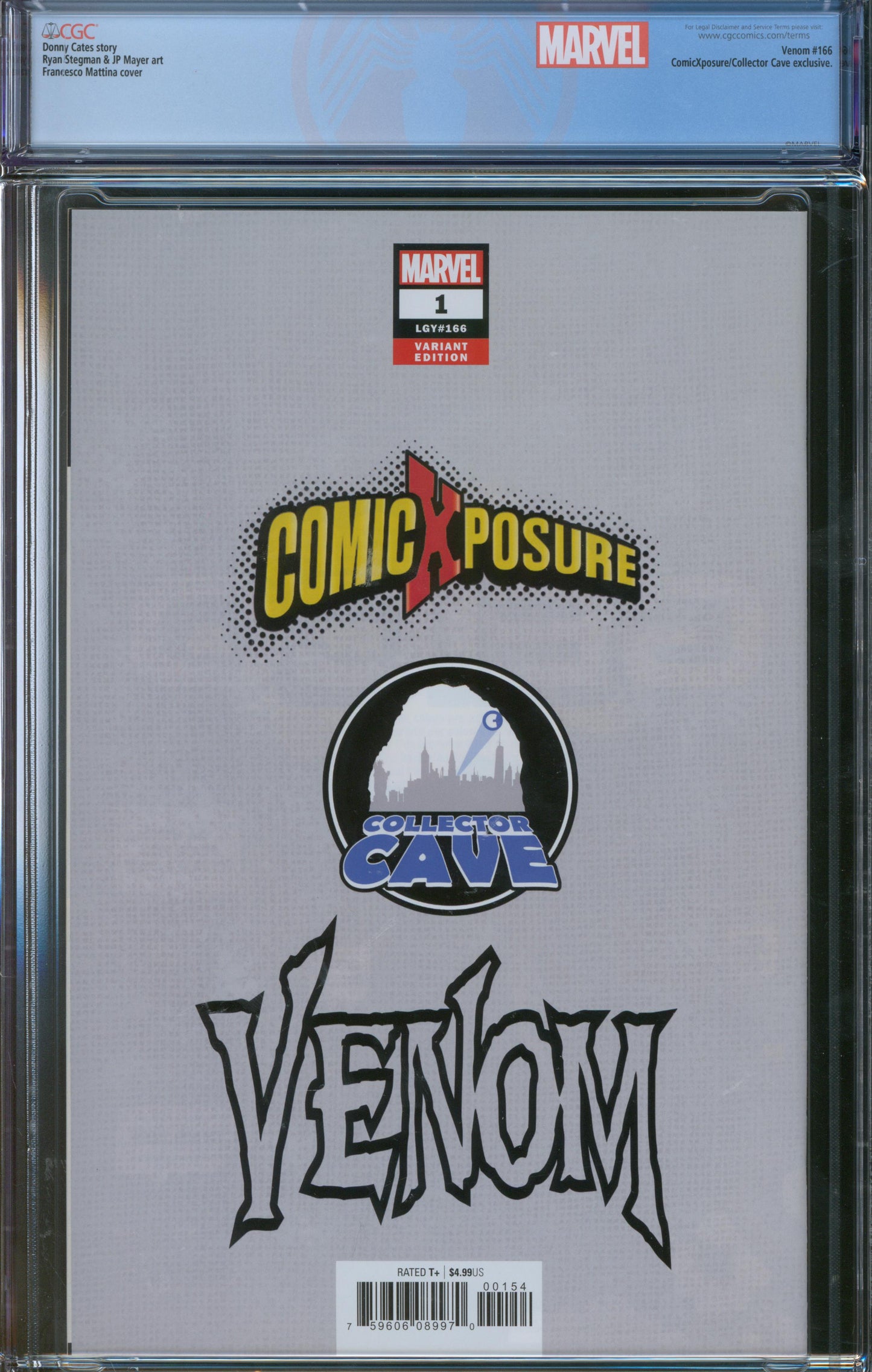 Venom #1 CGC 9.8 Mattina Variant Cover