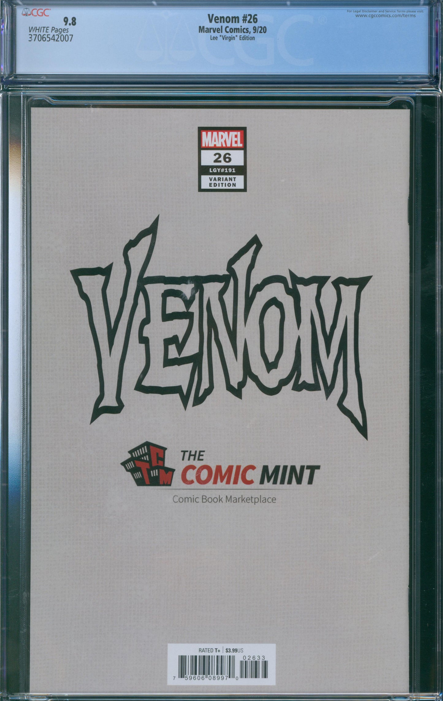 Venom #26 CGC 9.8 - Lee Virgin Edition