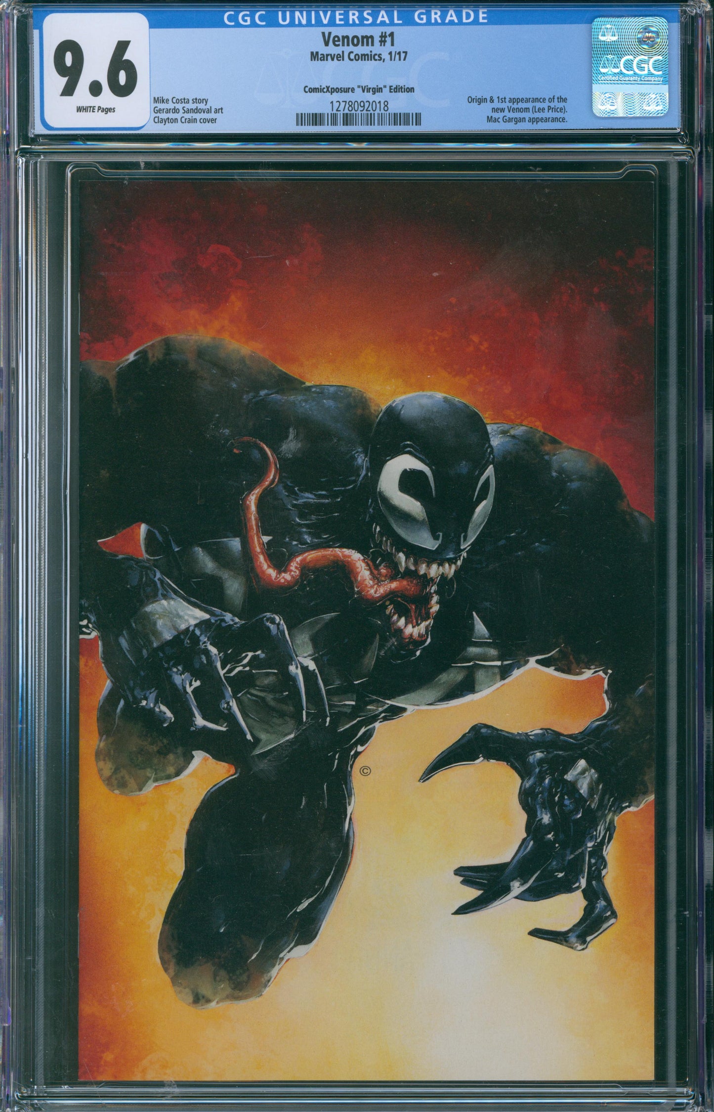 Venom #1 CGC 9.6 - ComicXposure "Virgin" Edition
