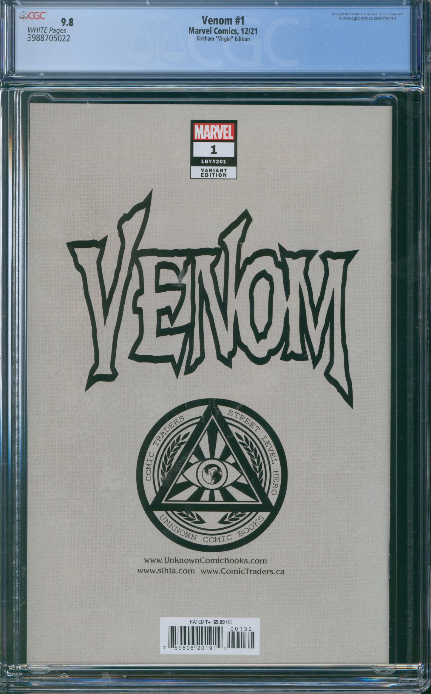 Venom #1 CGC 9.8 - Kirkham "Virgin" Edition