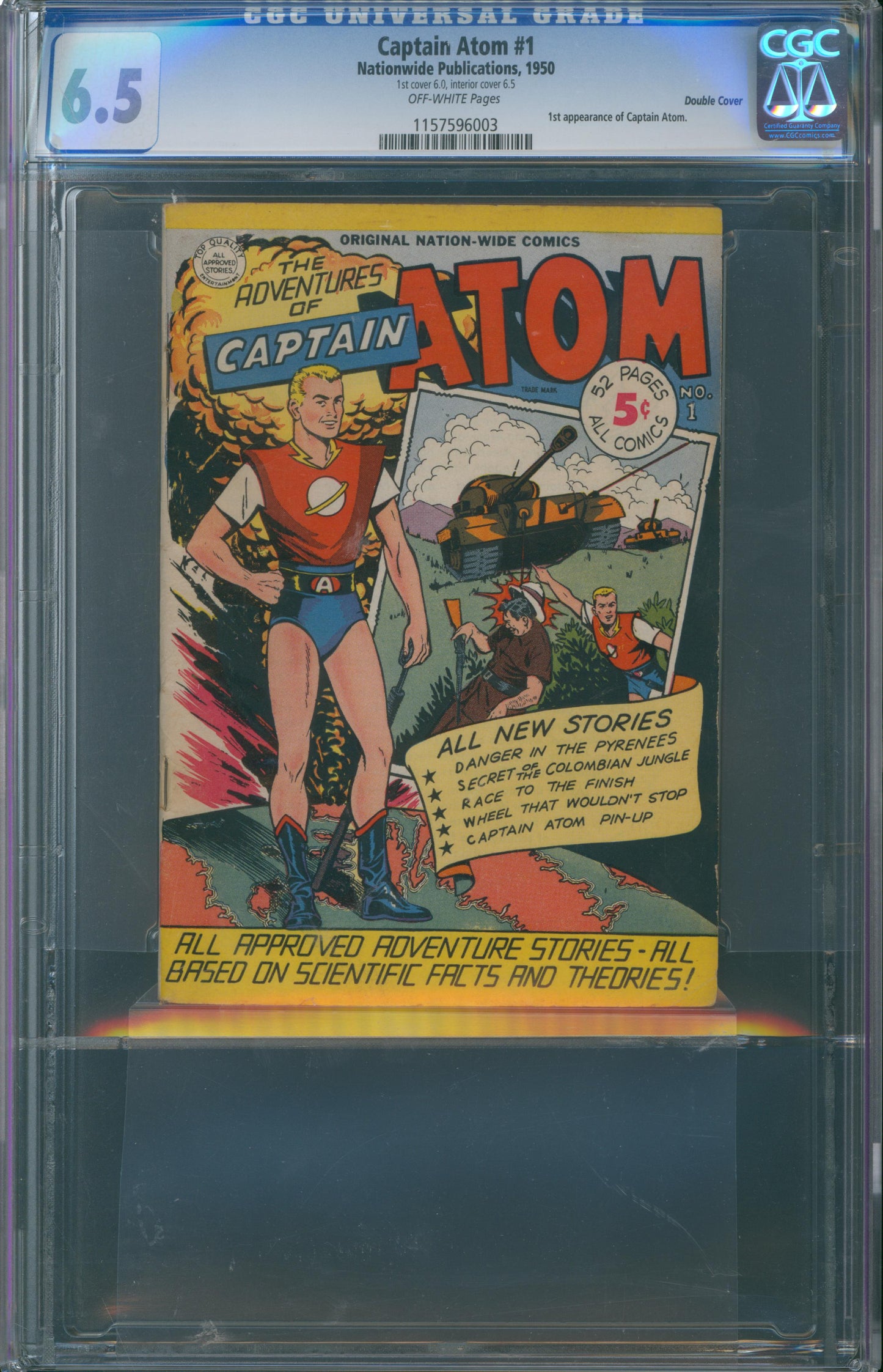 Captain Atom #1 CGC 6.5 - 1st appearance of Captain Atom - 1950