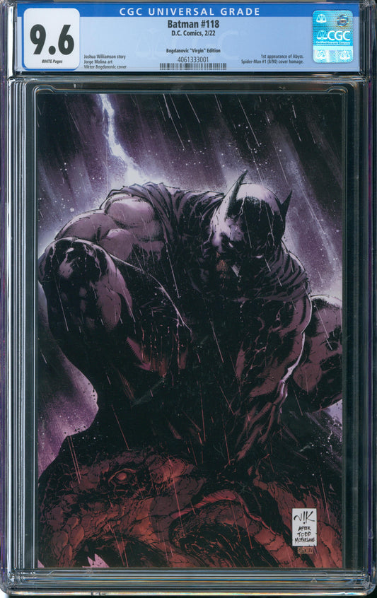Batman #118 CGC 9.6 - Bogdanovic Virgin Edition
