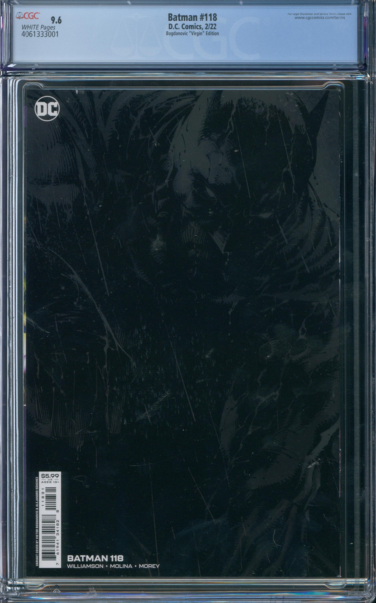 Batman #118 CGC 9.6 - Bogdanovic Virgin Edition