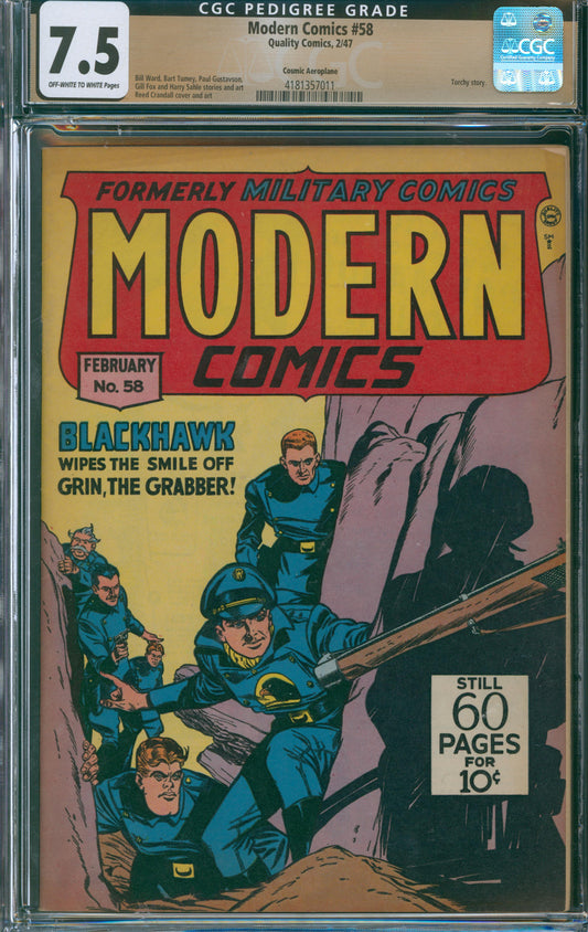 Modern Comics #58 CGC 7.5 - Cosmic Aeroplane - 1947