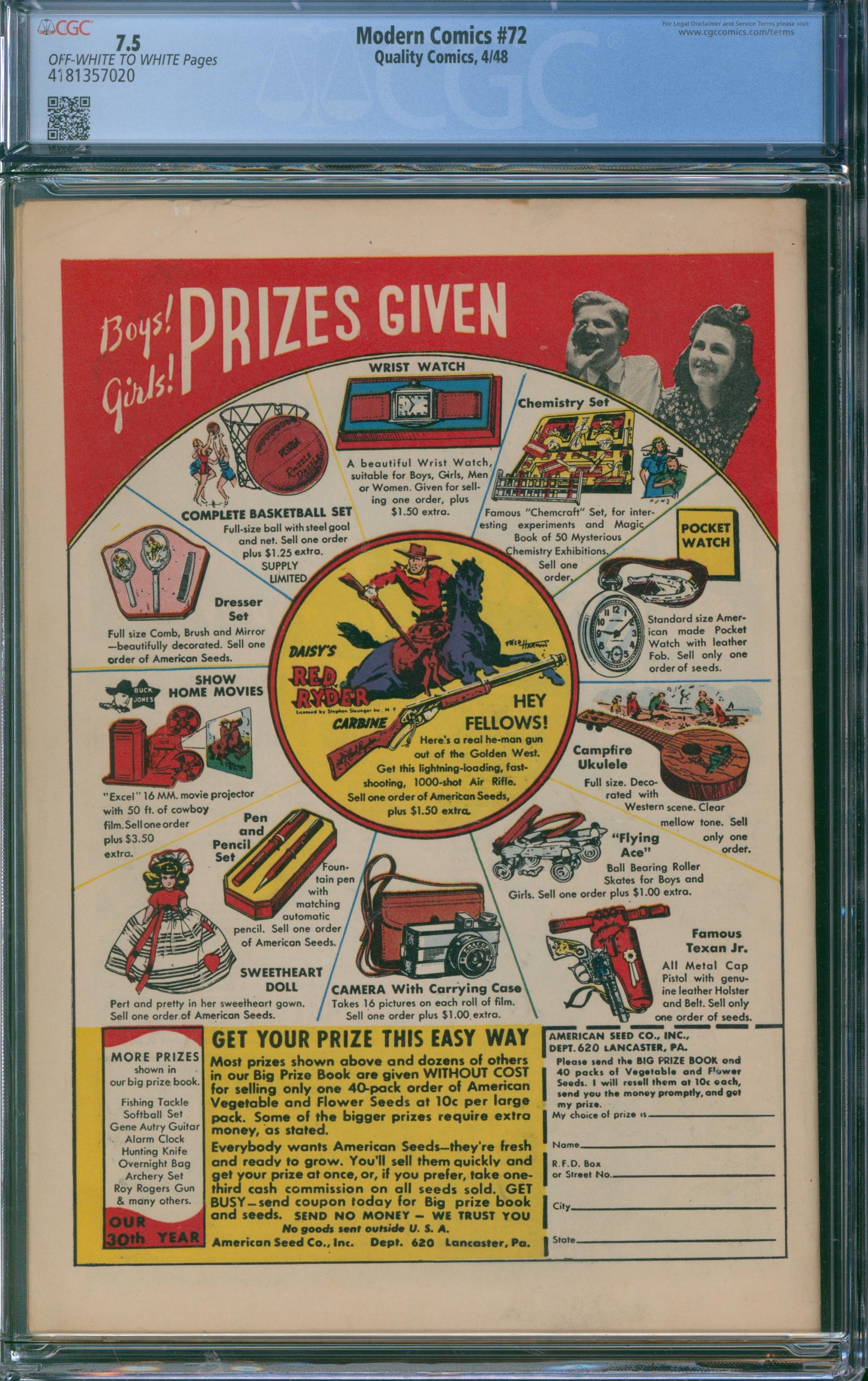 Modern Comics #72 CGC 7.5 - 1948