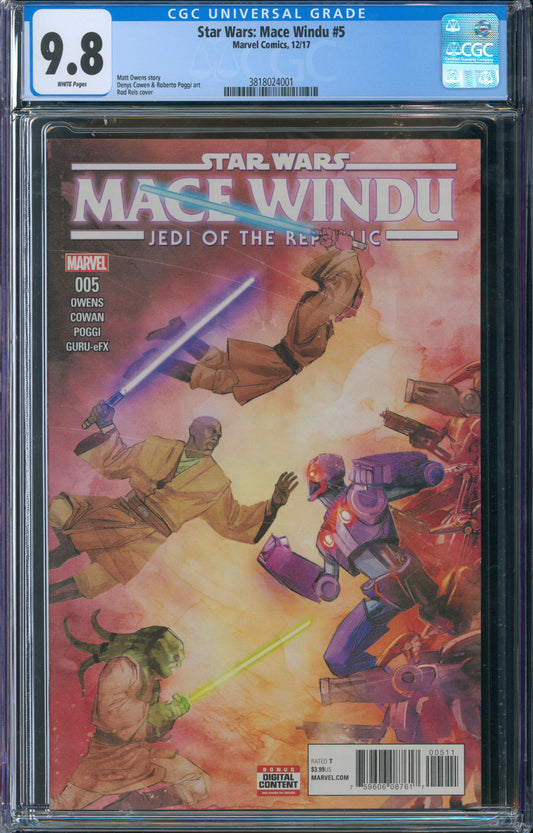 Star Wars: Mace Windu #5 CGC 9.8 - 2017
