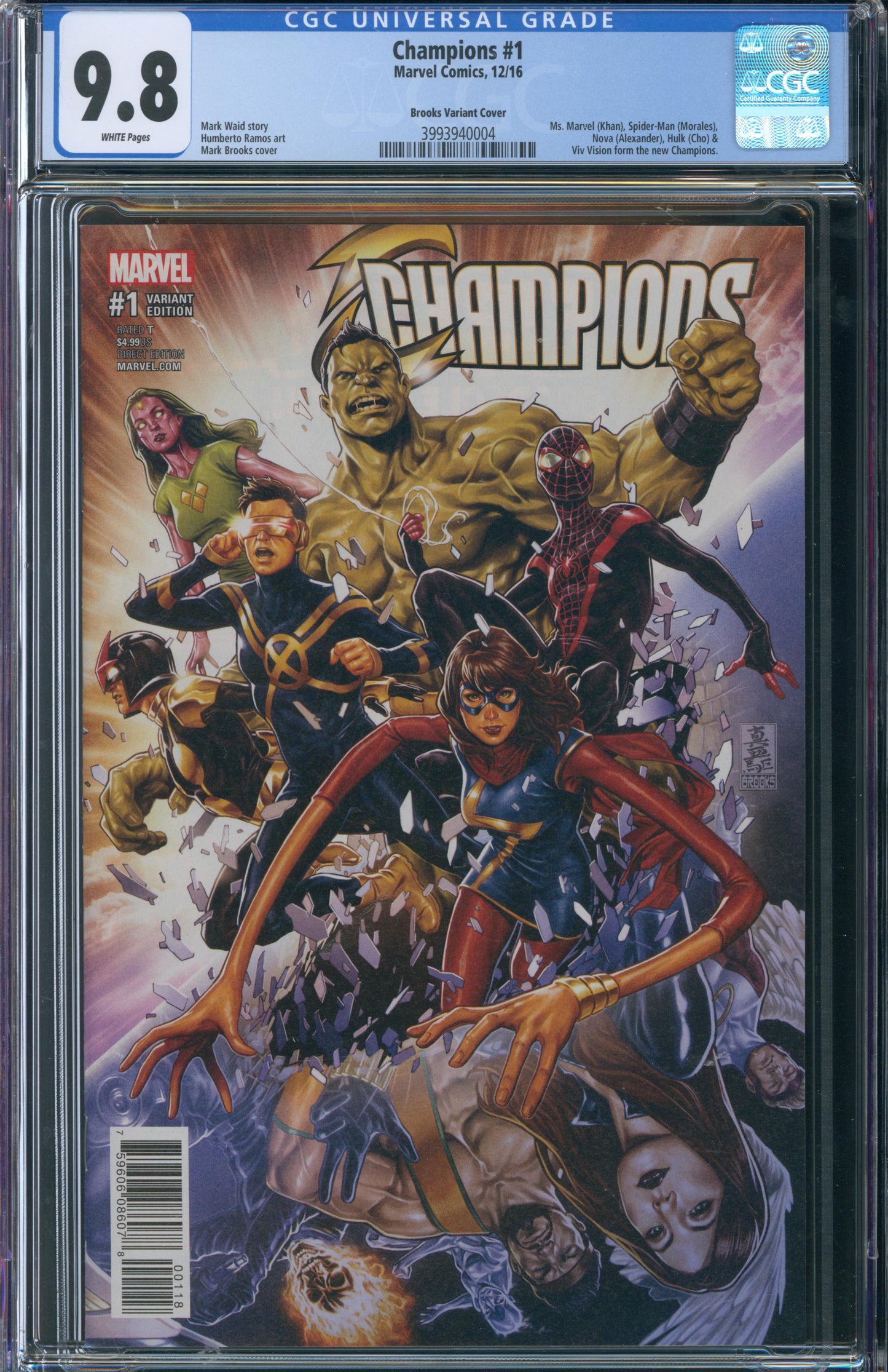 Champions #1 CGC 9.8 - Brooks Variant Cover