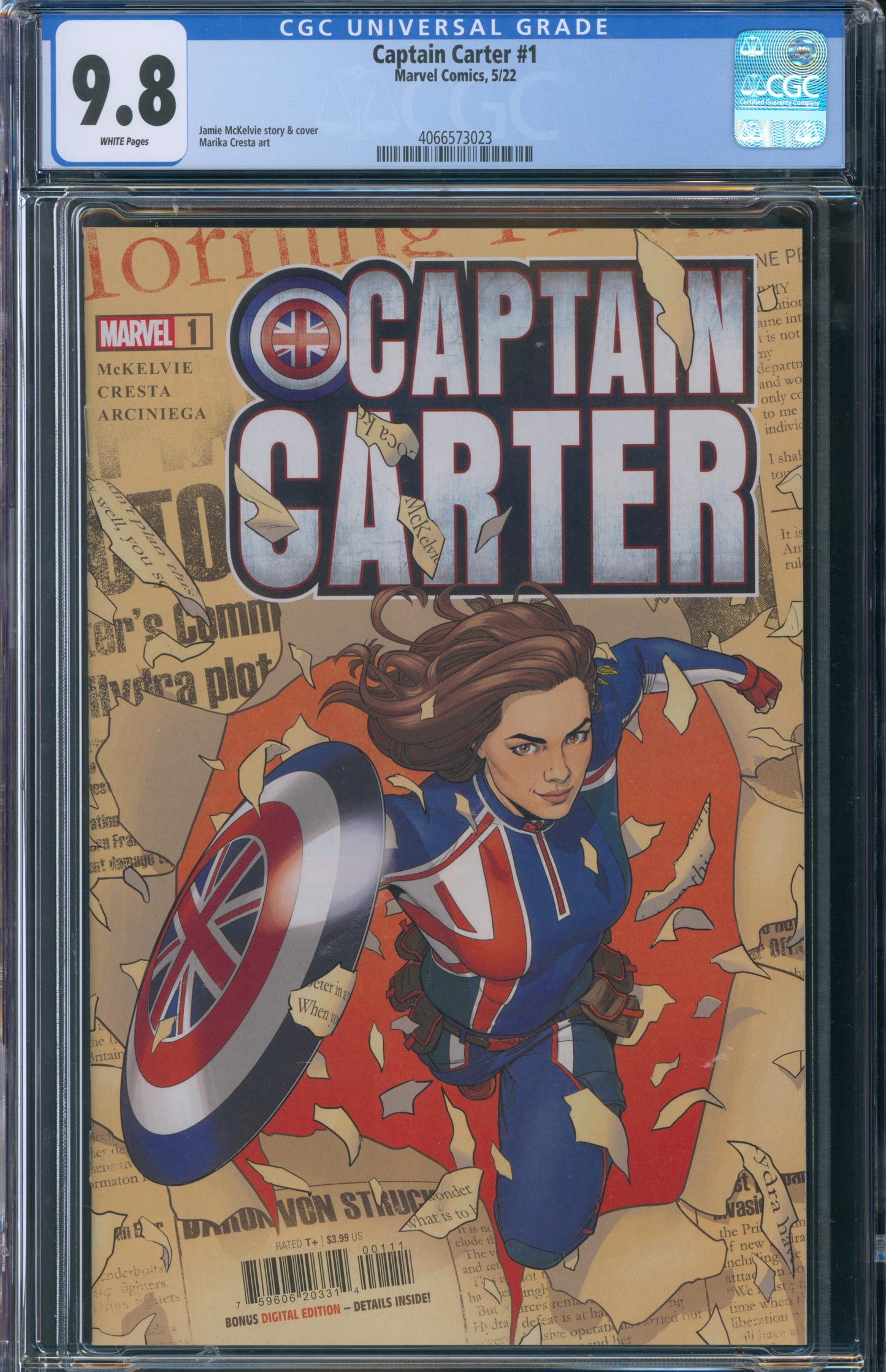 Captain Carter #1 CGC 9.8 - 1st Comic Book Appearance of Captain Carter