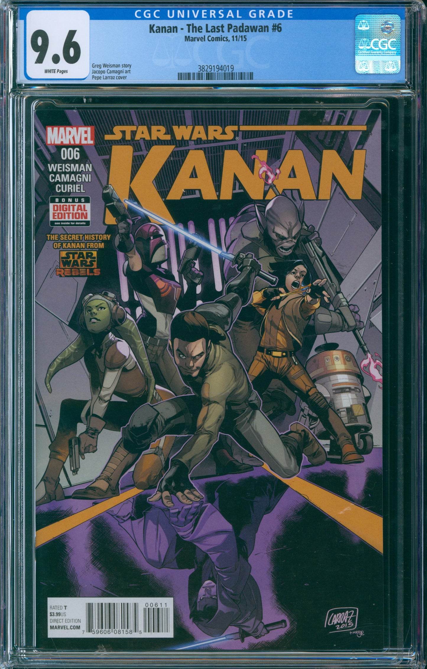 Kanan - The Last Padawan #6 CGC 9.6 - 2015