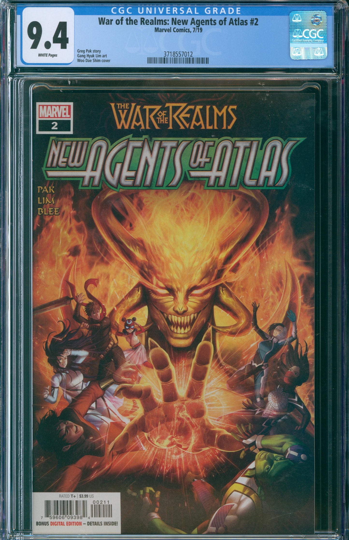 War of the Realms: New Agents of Atlas #2 CGC 9.4 - 2019