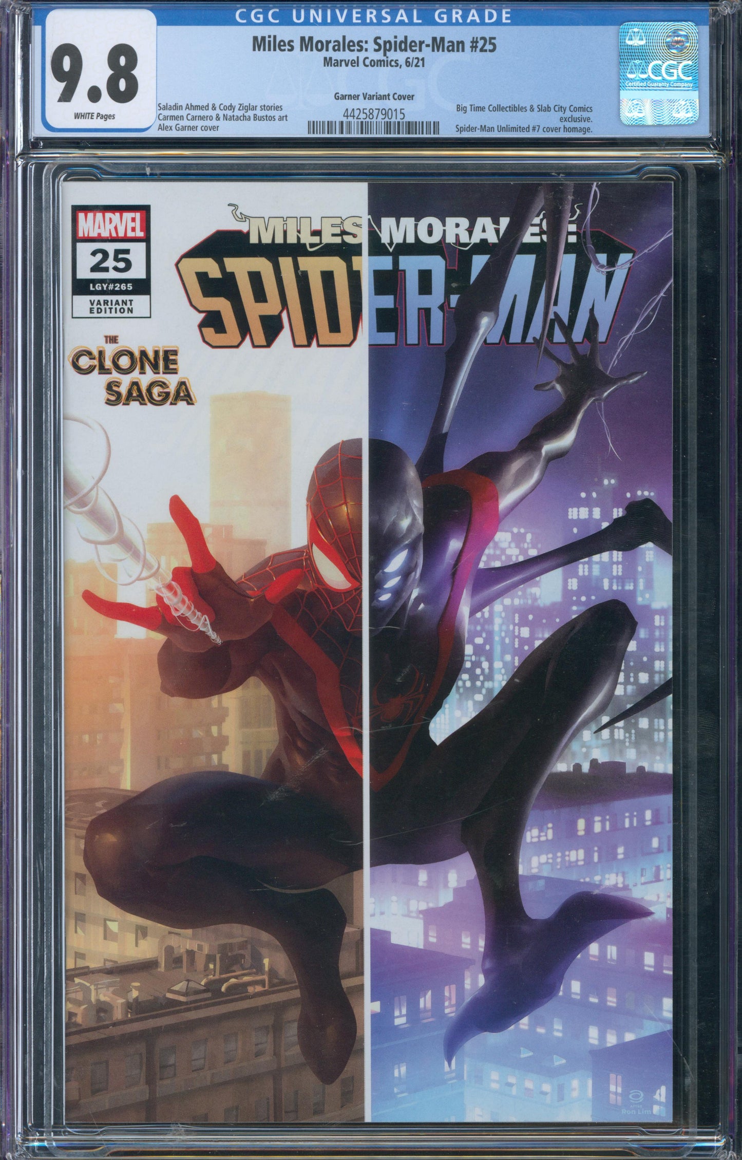 Miles Morales: Spider-Man #25 CGC 9.8 - Garner Variant Cover