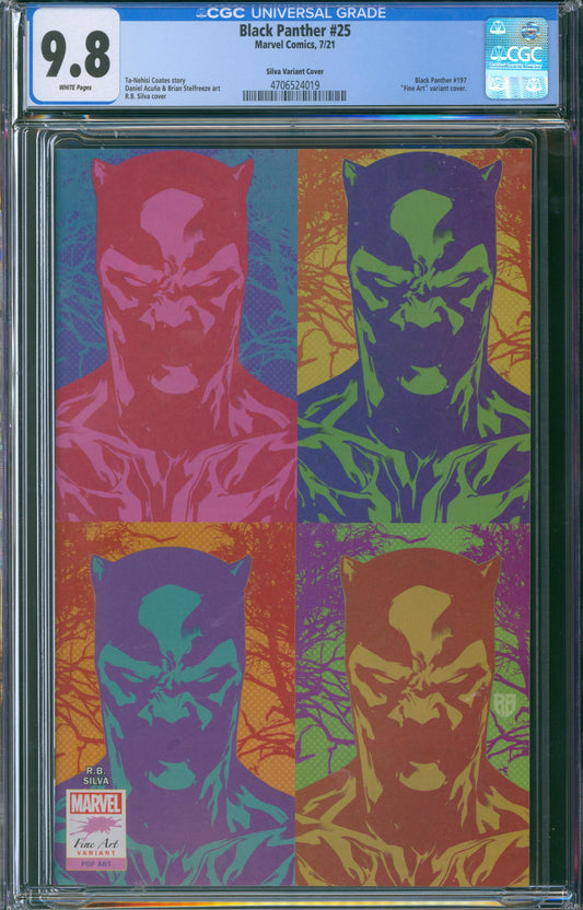 Black Panther #25 CGC 9.8 - Silva Variant Cover - Fine Art Variant
