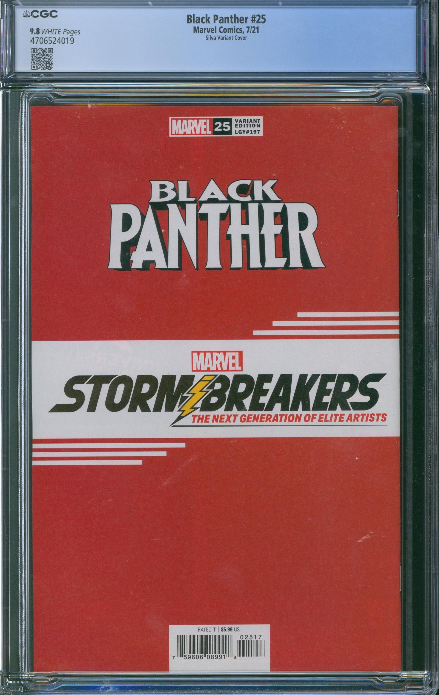 Black Panther #25 CGC 9.8 - Silva Variant Cover - Fine Art Variant