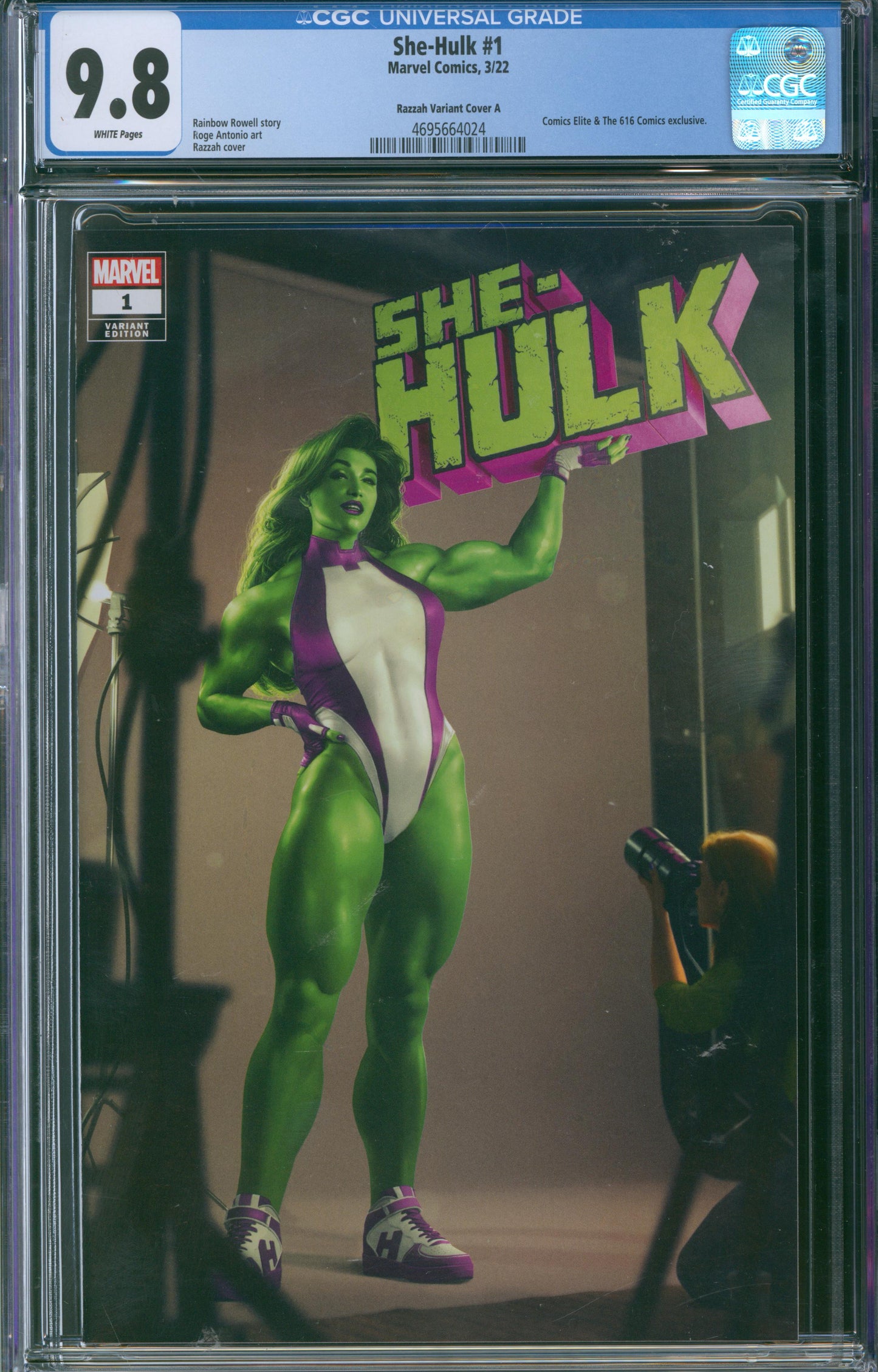 She-Hulk #1 CGC 9.8 - Razzah Variant Cover A - Comics Elite & The 616 Comics Exclusive