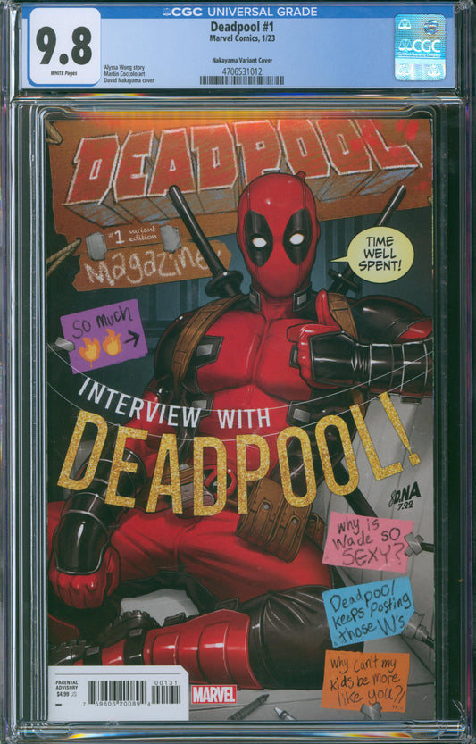 Deadpool #1 CGC 9.8 - Nakayama Variant Cover