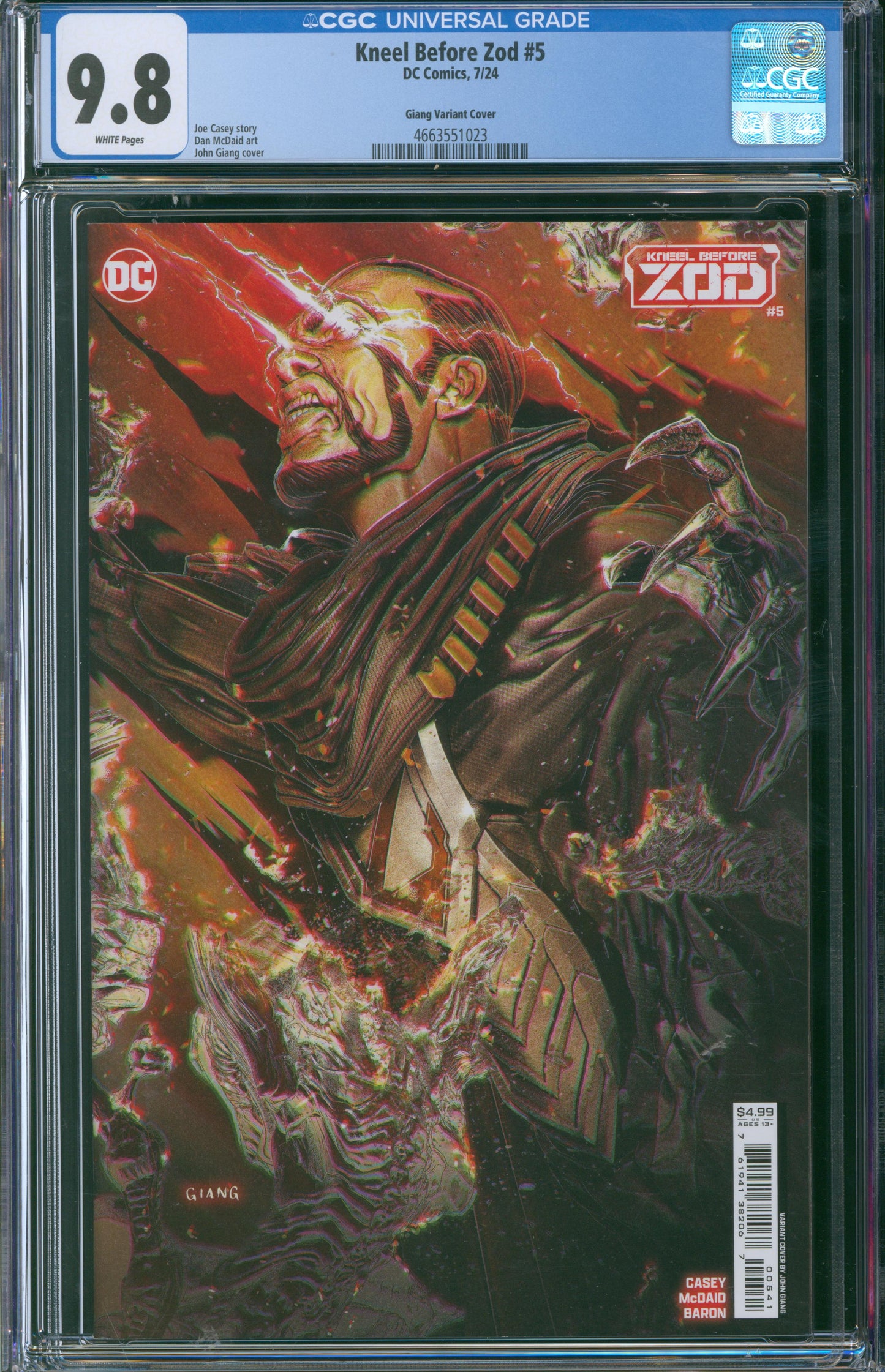 Kneel Before Zod #5 CGC 9.8 - Giang Variant Cover