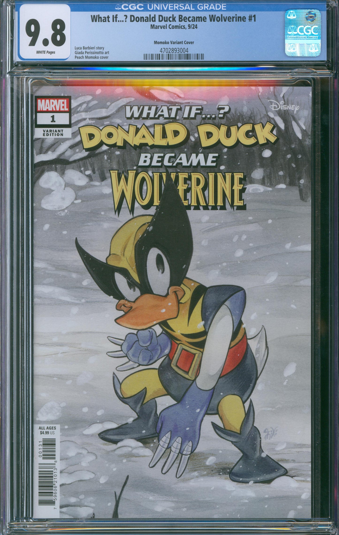 What If...? Donald Duck Became Wolverine #1 CGC 9.8 - Momoko Variant Cover