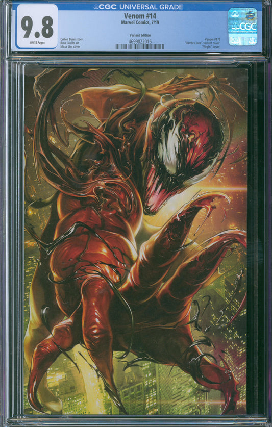 Venom #14 CGC 9.8 - Battle Lines Variant Cover Virgin Cover