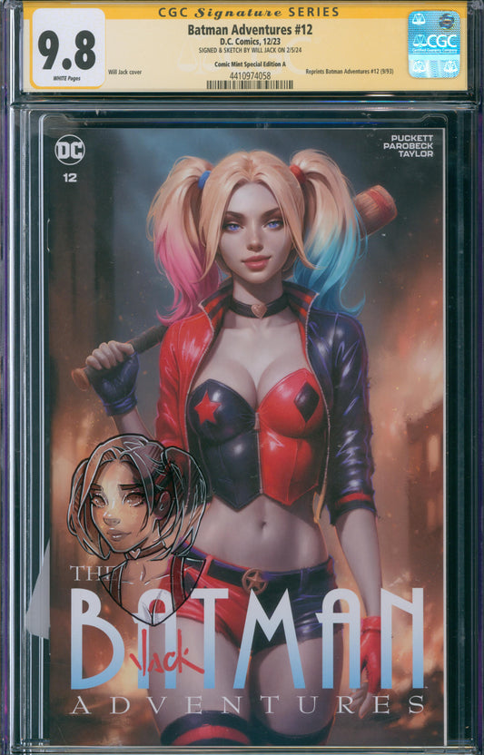 Batman Adventures #12 CGC 9.8 - Comic Mint Special Edition A - SIGNED & SKETCH BY WILL JACK ON 2/5/24 - COA 317/1000