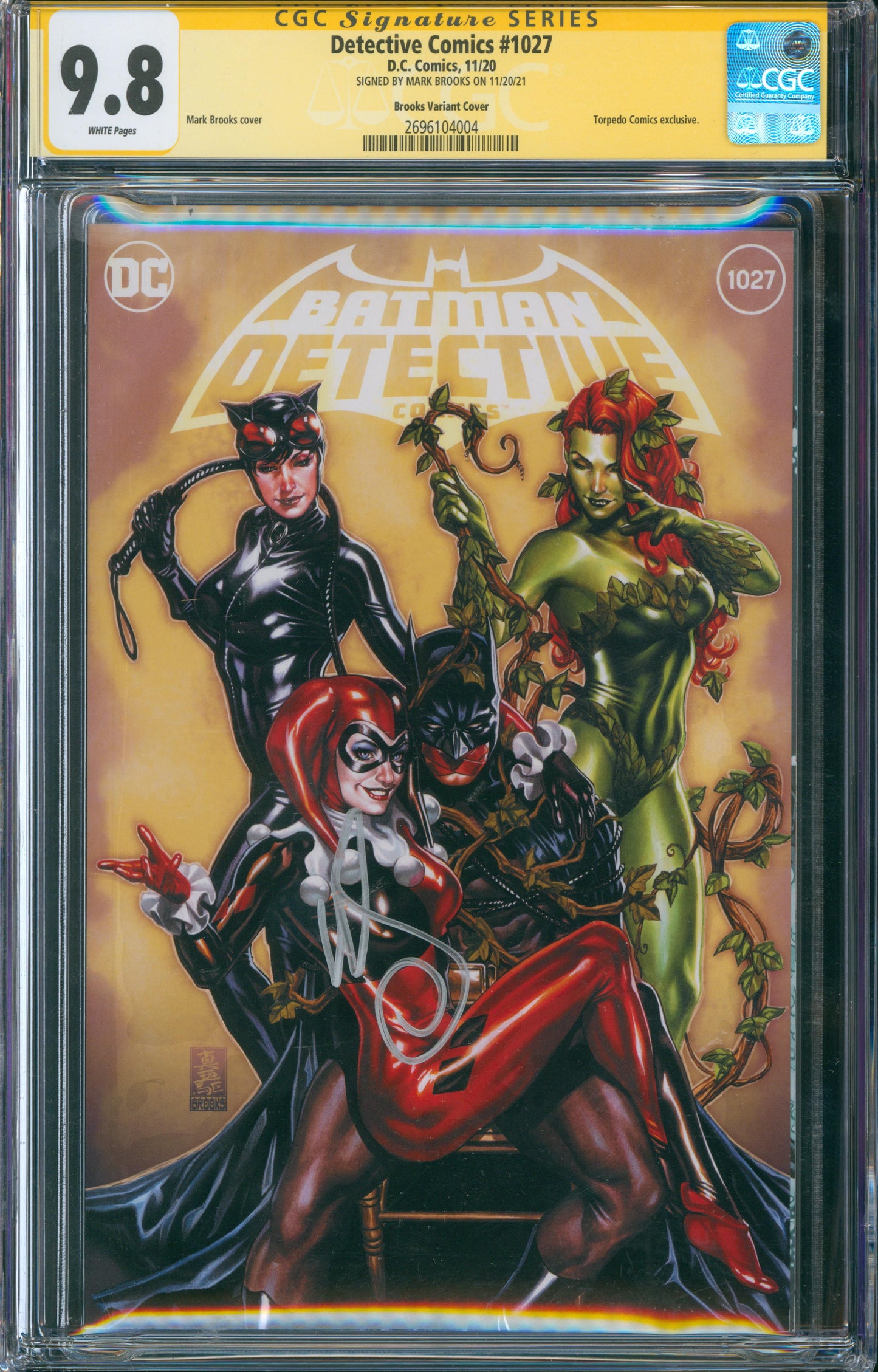 Detective Comics #1027 CGC 9.8 - Brooks Variant Cover - SIGNED BY MARK BROOKS ON 11/20/21