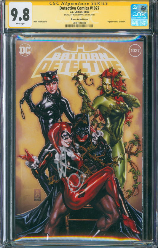 Detective Comics #1027 CGC 9.8 - Brooks Variant Cover - SIGNED BY MARK BROOKS ON 11/20/21