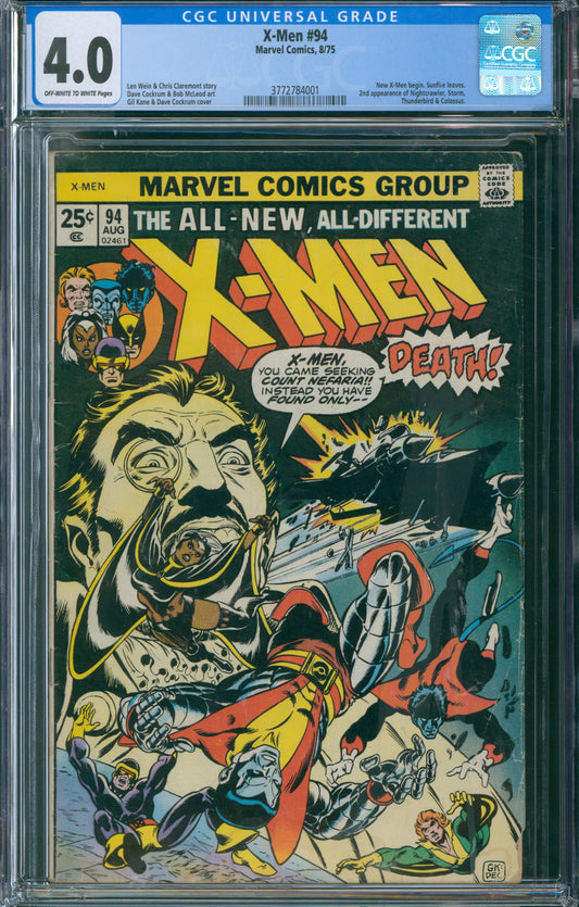 X-Men #94 CGC 4.0 - New X-Men Begin - 1975