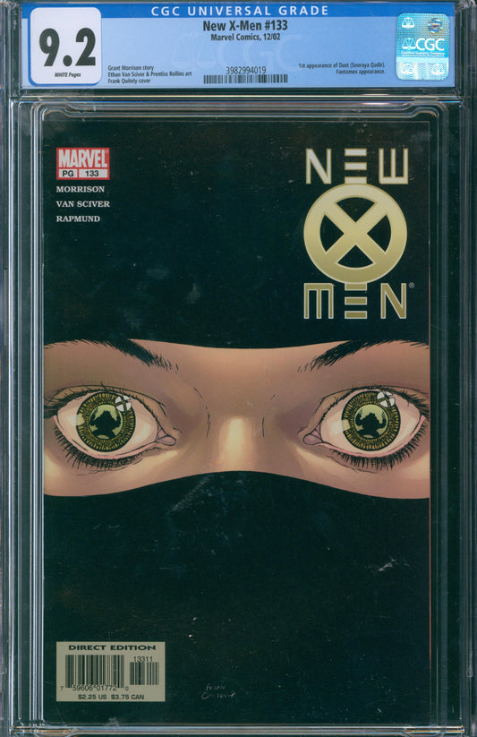 New X-Men #133 CGC 9.2 - 1st Appearance Of Dust (Sooraya Qadir) - 2002