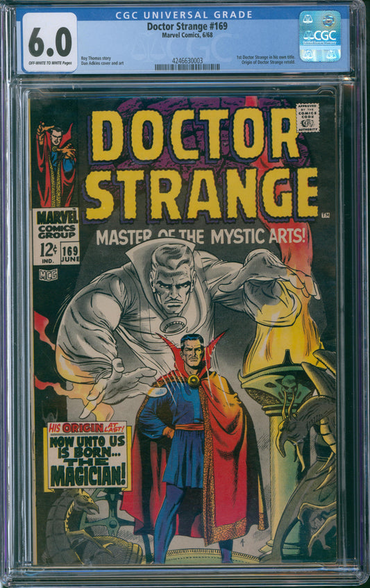 Doctor Strange #169 CGC 6.0 - 1st Doctor Strange In His Own Title - 1968