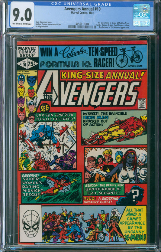 Avengers Annual #10 CGC 9.0 - 1st Appearance of Rogue & Madelyn Pryor - 1981