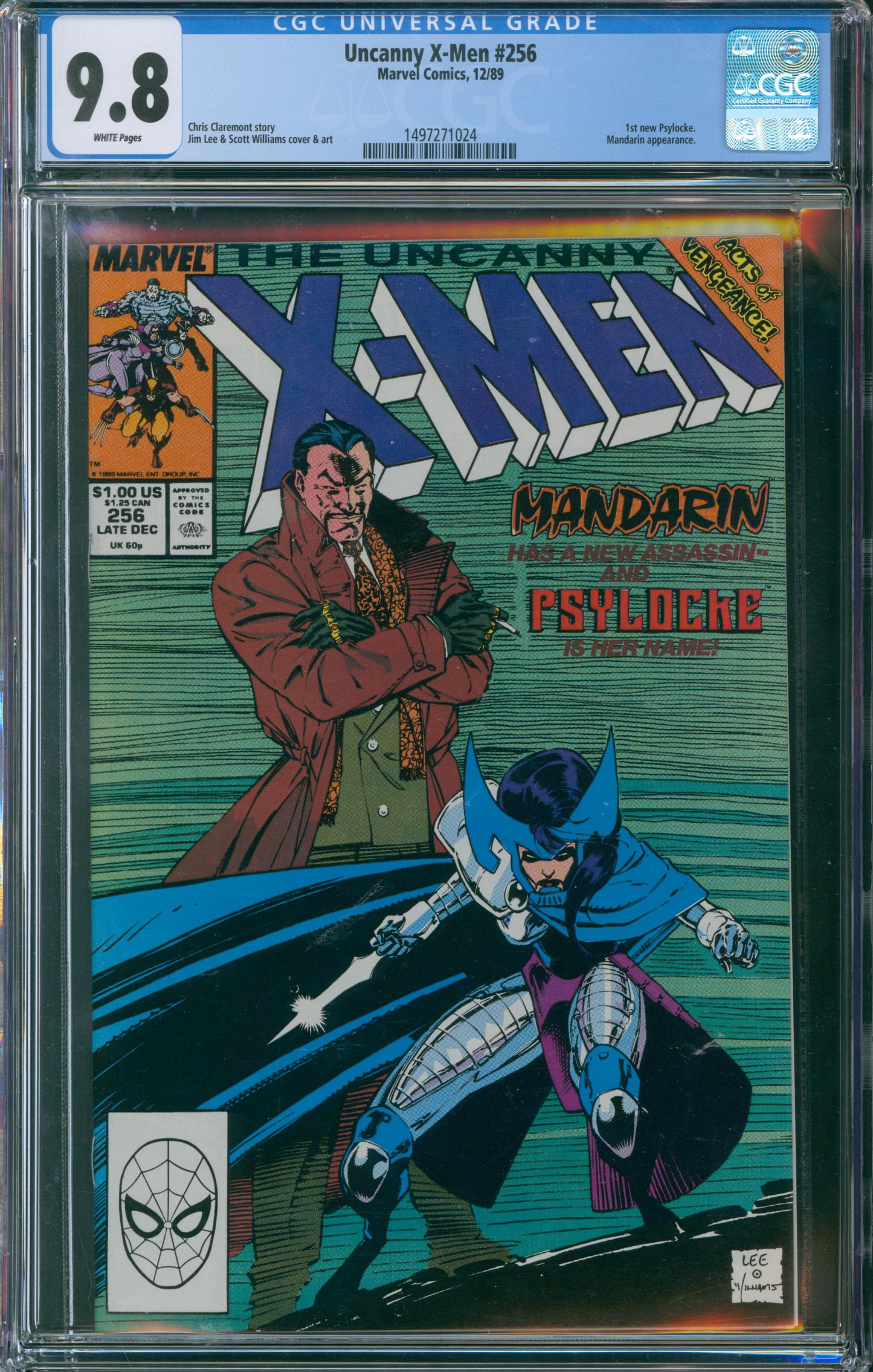 Uncanny X-Men #256 CGC 9.8 - 1st New Psylocke - 1989