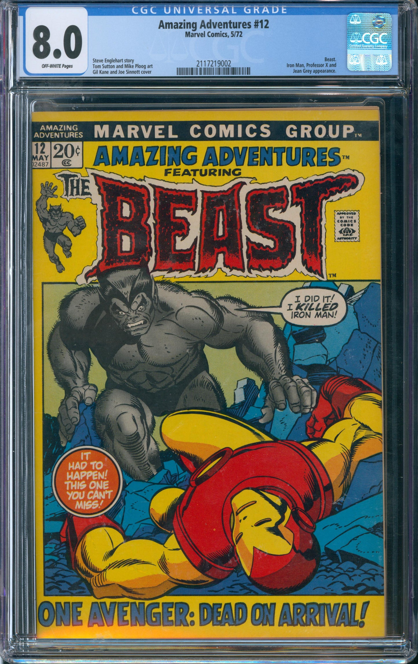 Amazing Adventures #12 CGC 8.0 - 1972