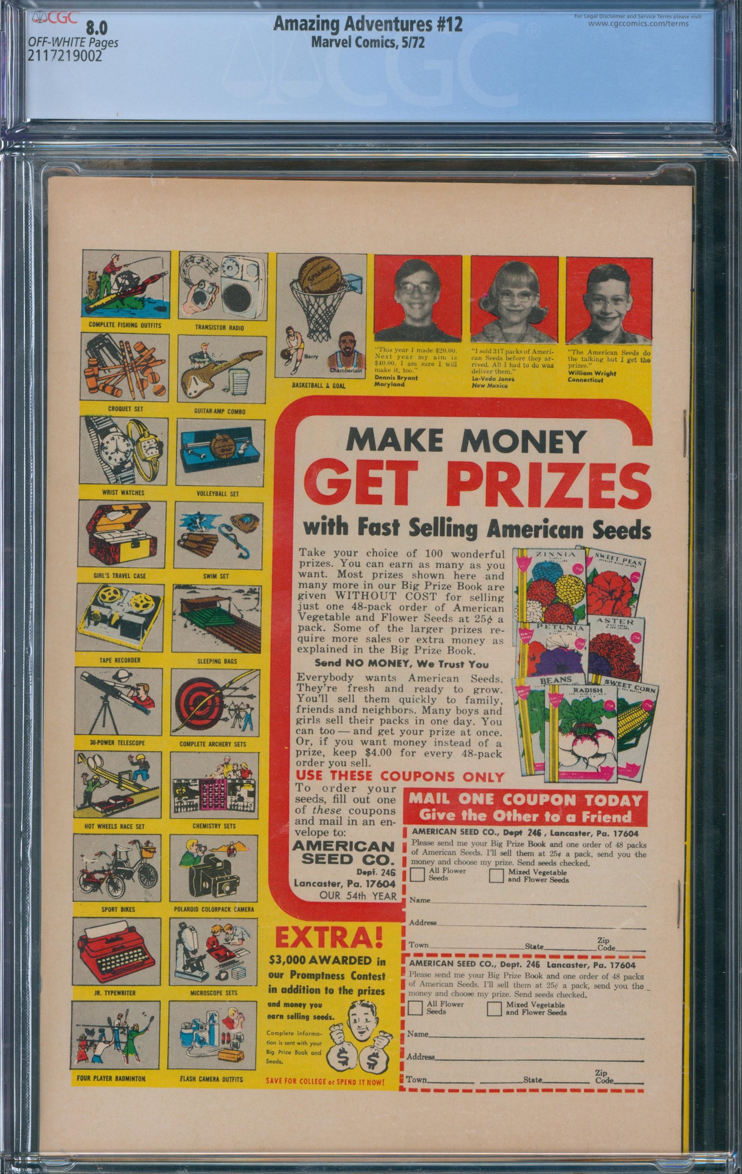 Amazing Adventures #12 CGC 8.0 - 1972