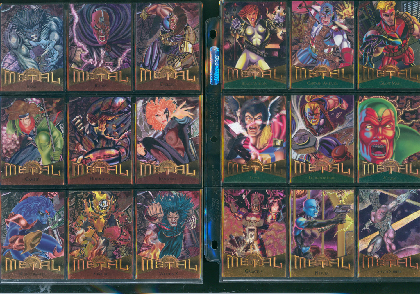 1995 Marvel Metal Complete Base Set - Missing 7 Metal Blasters - Missing 10 Gold Blasters WH