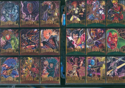 1995 Marvel Metal Complete Base Set - Missing 7 Metal Blasters - Missing 10 Gold Blasters WH