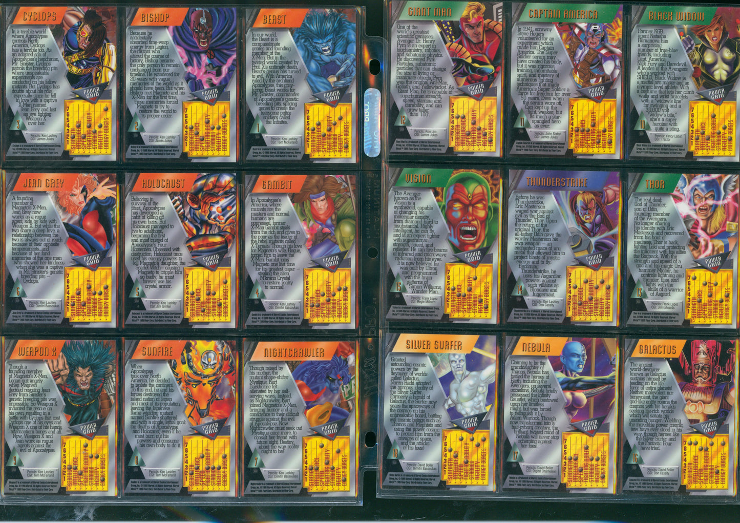 1995 Marvel Metal Complete Base Set - Missing 7 Metal Blasters - Missing 10 Gold Blasters WH