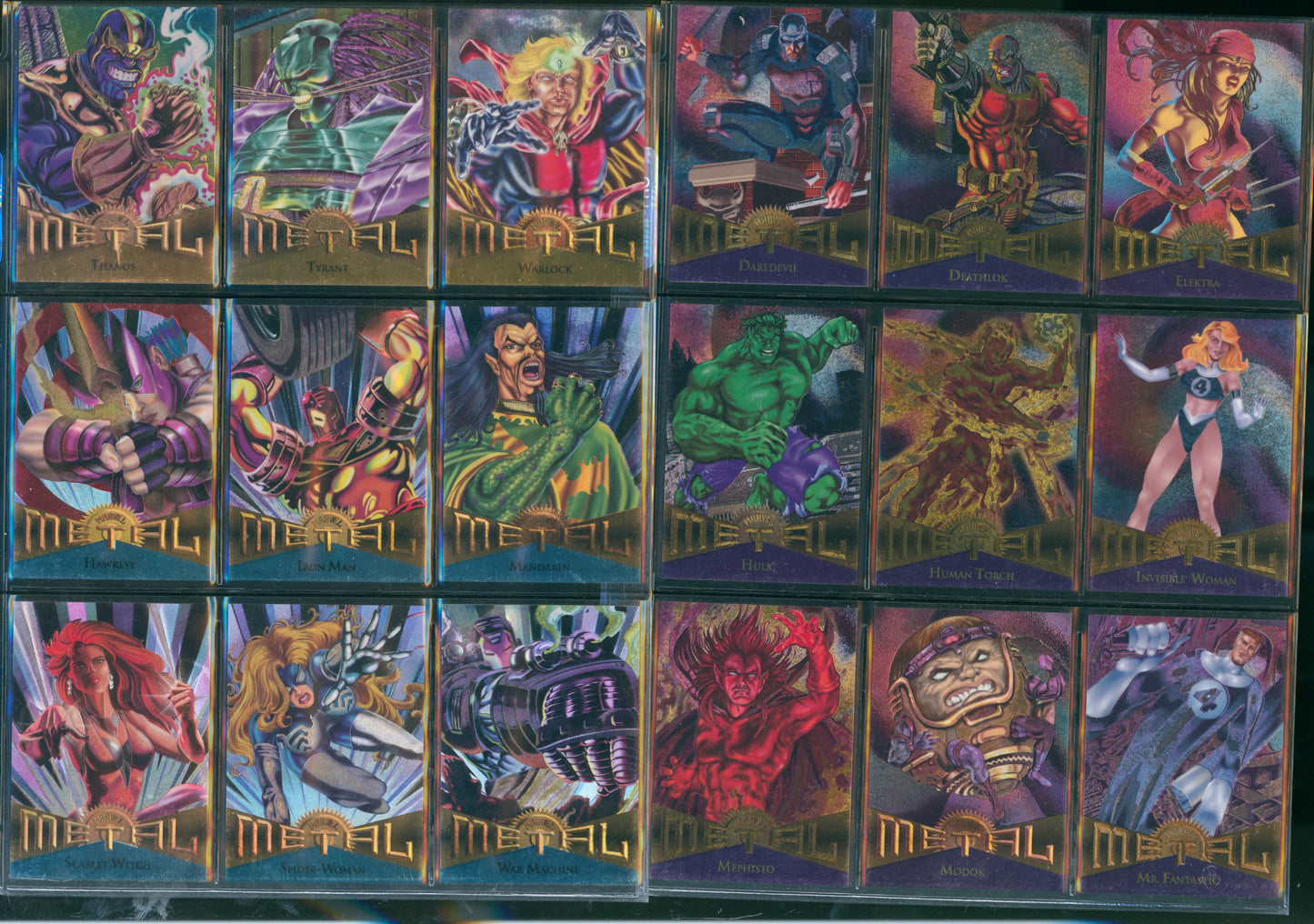 1995 Marvel Metal Complete Base Set - Missing 7 Metal Blasters - Missing 10 Gold Blasters WH