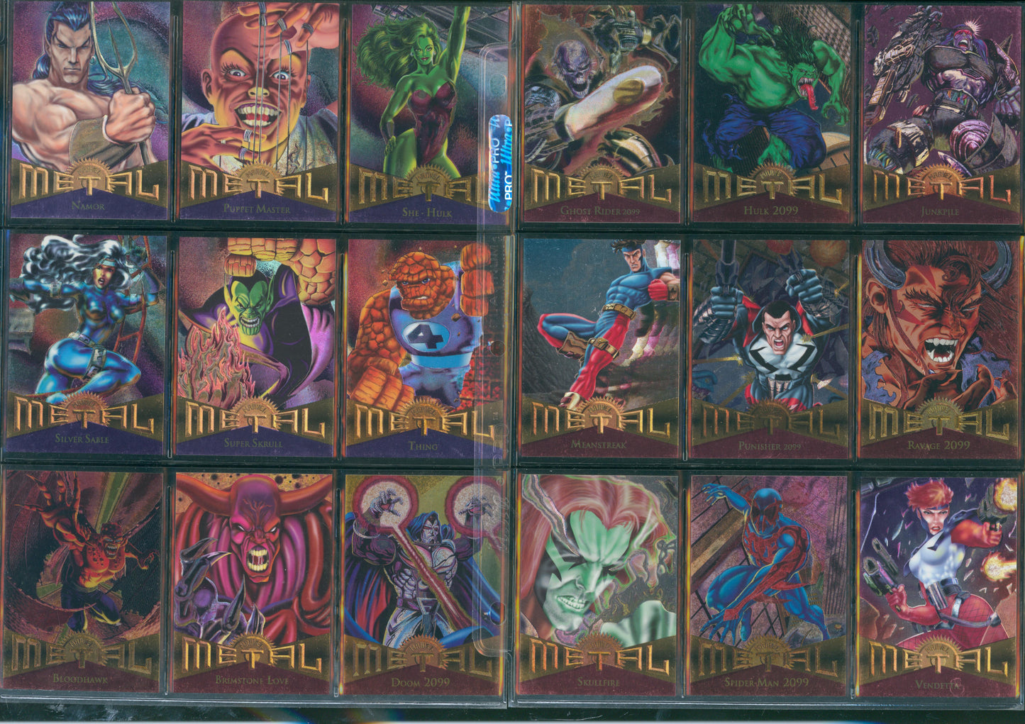 1995 Marvel Metal Complete Base Set - Missing 7 Metal Blasters - Missing 10 Gold Blasters WH