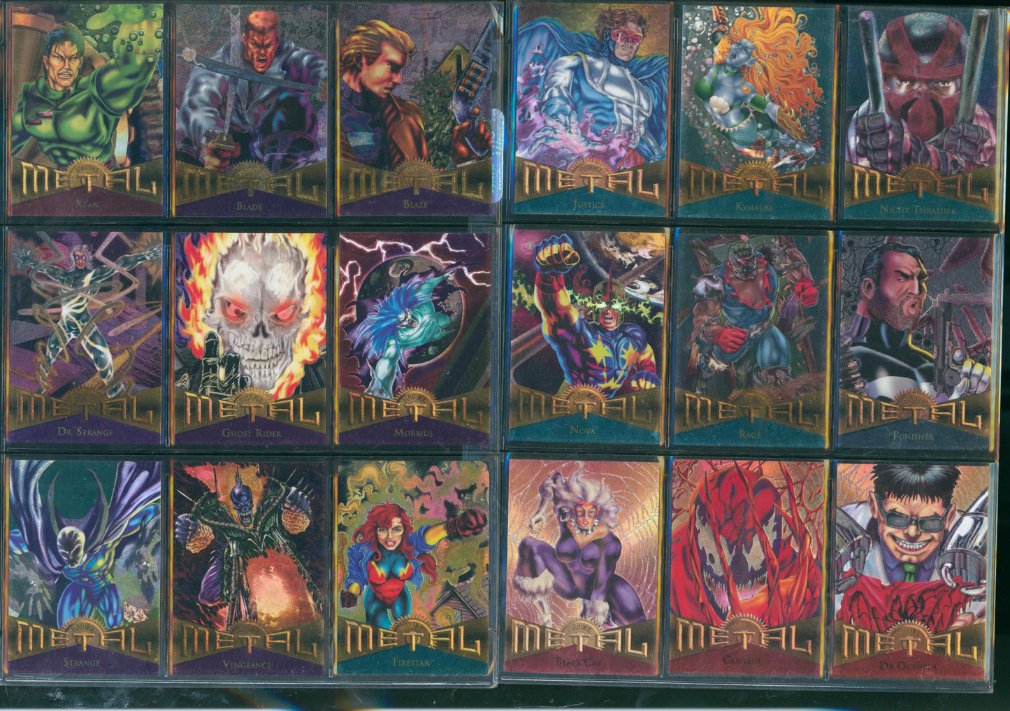 1995 Marvel Metal Complete Base Set - Missing 7 Metal Blasters - Missing 10 Gold Blasters WH