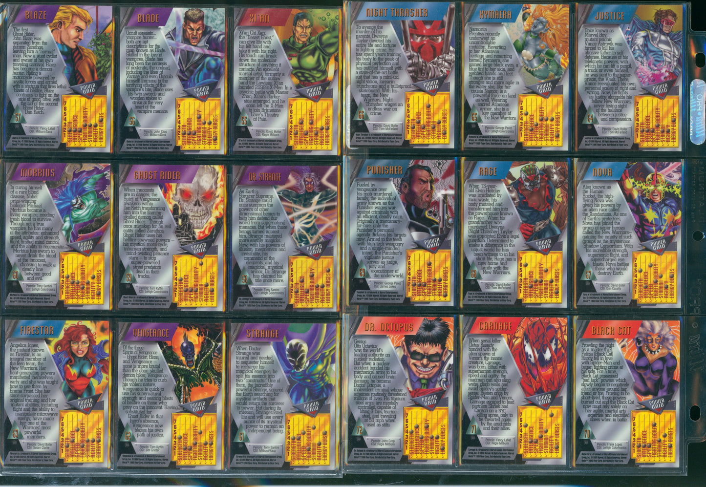1995 Marvel Metal Complete Base Set - Missing 7 Metal Blasters - Missing 10 Gold Blasters WH