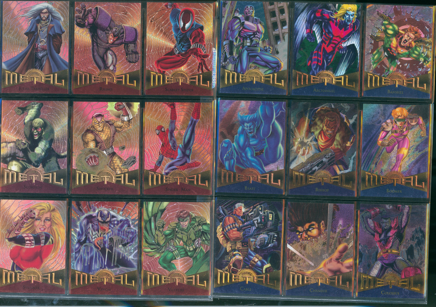 1995 Marvel Metal Complete Base Set - Missing 7 Metal Blasters - Missing 10 Gold Blasters WH