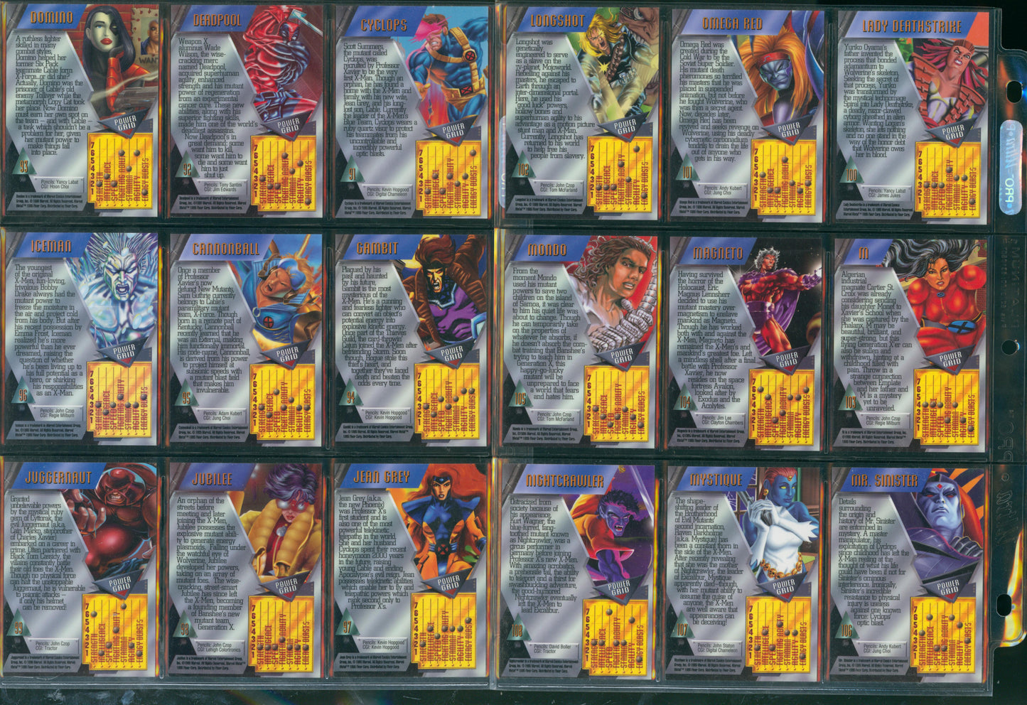 1995 Marvel Metal Complete Base Set - Missing 7 Metal Blasters - Missing 10 Gold Blasters WH