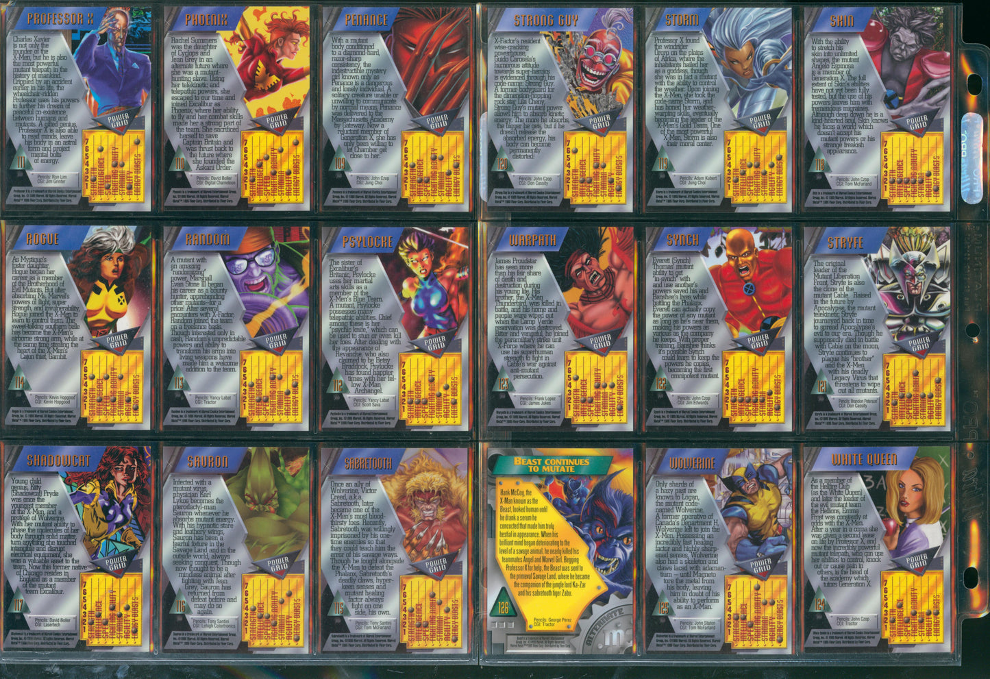 1995 Marvel Metal Complete Base Set - Missing 7 Metal Blasters - Missing 10 Gold Blasters WH