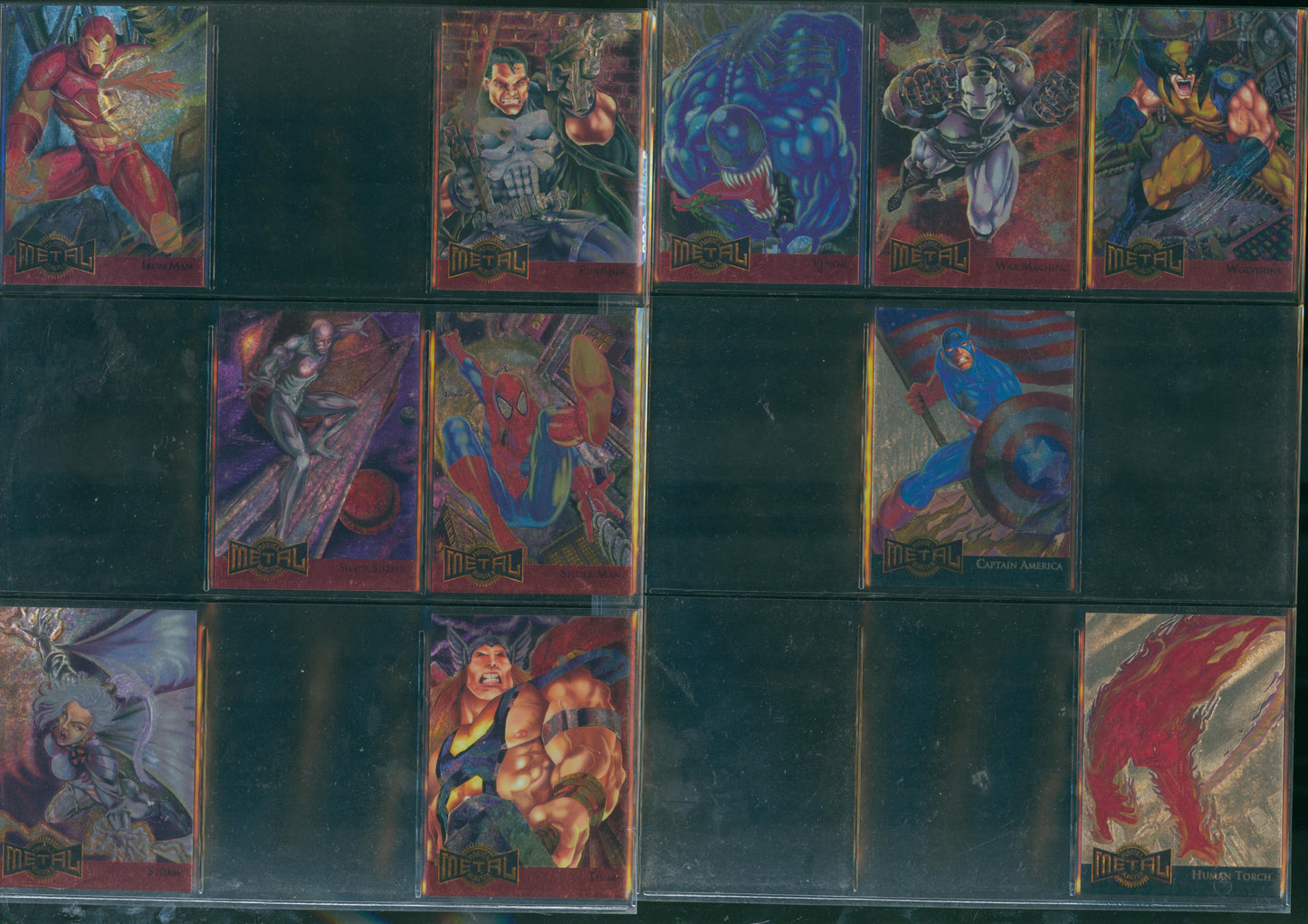 1995 Marvel Metal Complete Base Set - Missing 7 Metal Blasters - Missing 10 Gold Blasters WH