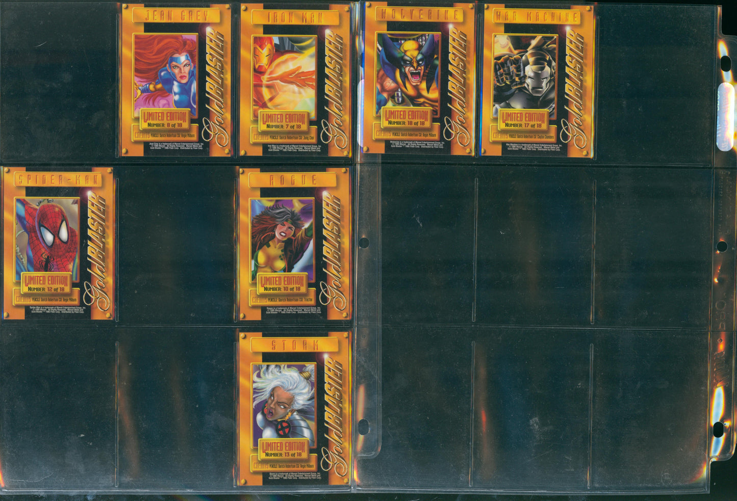 1995 Marvel Metal Complete Base Set - Missing 7 Metal Blasters - Missing 10 Gold Blasters WH