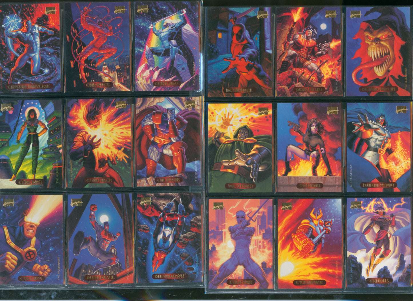1994 Fleer Marvel Masterpieces Gold Signature Set – Complete Base + Holofoils WH