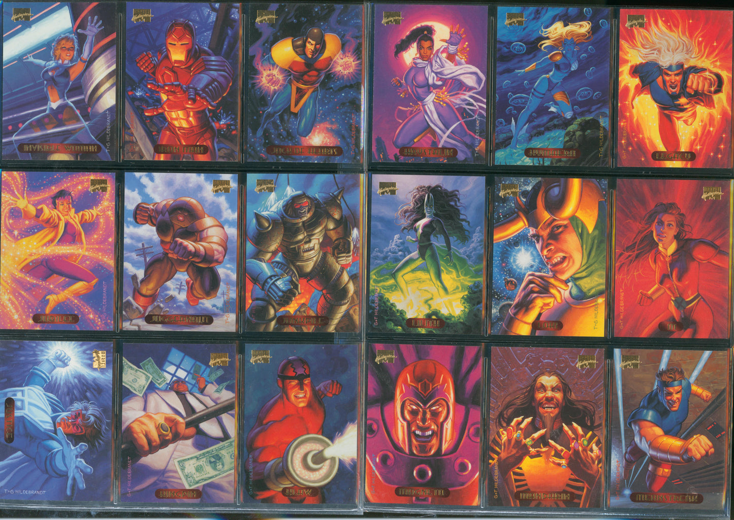 1994 Fleer Marvel Masterpieces Gold Signature Set – Complete Base + Holofoils WH