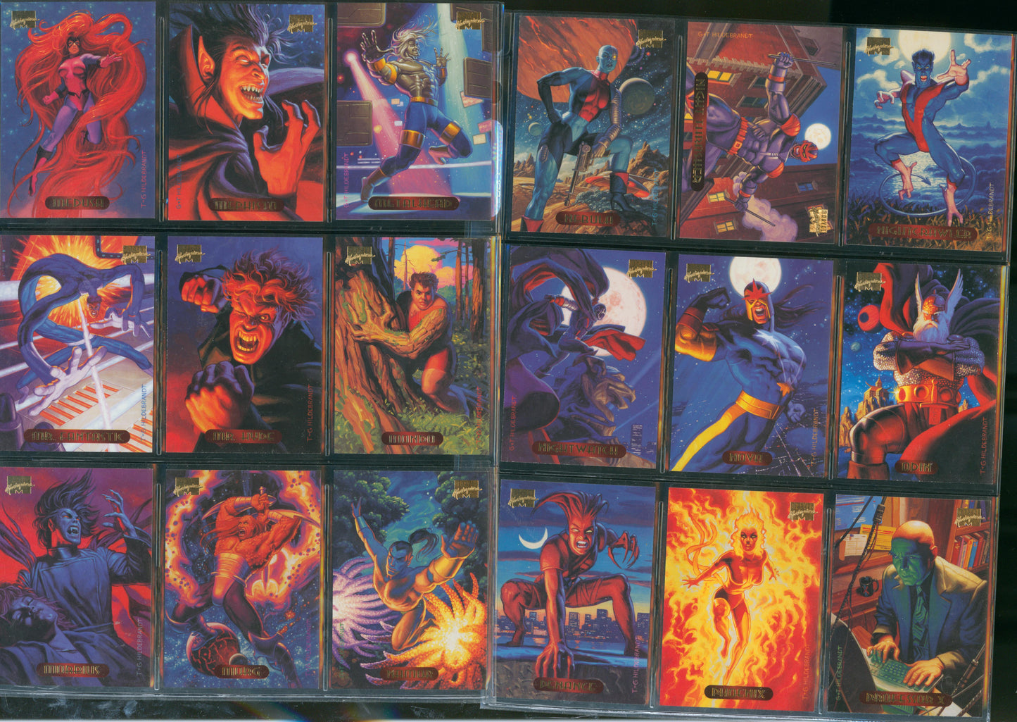 1994 Fleer Marvel Masterpieces Gold Signature Set – Complete Base + Holofoils WH